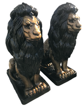 Load image into Gallery viewer, Seated Lions Bronze Sculptures