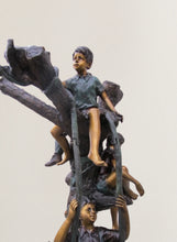 Load image into Gallery viewer, Five Children on Tree in Multicolor Patina