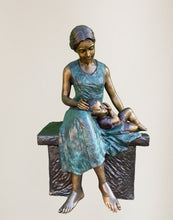 Load image into Gallery viewer, Mother with Baby on Bench