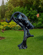 Load image into Gallery viewer, Cougar on Tree in Classic Brown Patina Monumental