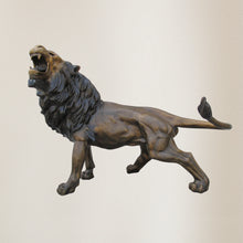 Load image into Gallery viewer, Monumental Savage Lion in Gold Patina