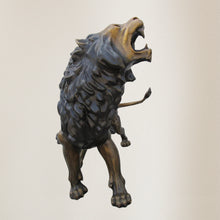 Load image into Gallery viewer, Monumental Savage Lion in Gold Patina