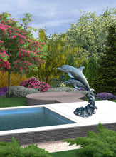 Load image into Gallery viewer, Two Dolphins Fountain Monumental