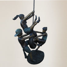 Load image into Gallery viewer, Three Kids Playing with Tire Swing