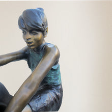 Load image into Gallery viewer, Three Kids Playing with Tire Swing