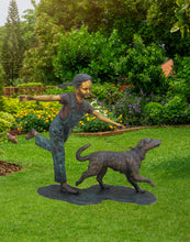 Load image into Gallery viewer, Jumbo Girl Running with Dog