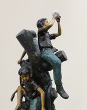 Load image into Gallery viewer, Five Children on Tree in Multicolor Patina