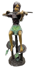 Load image into Gallery viewer, Girl Playing Violin Bronze Statue Jumbo