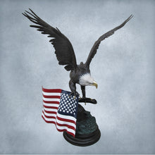 Load image into Gallery viewer, Monumental Moigniez Eagle with American Flag
