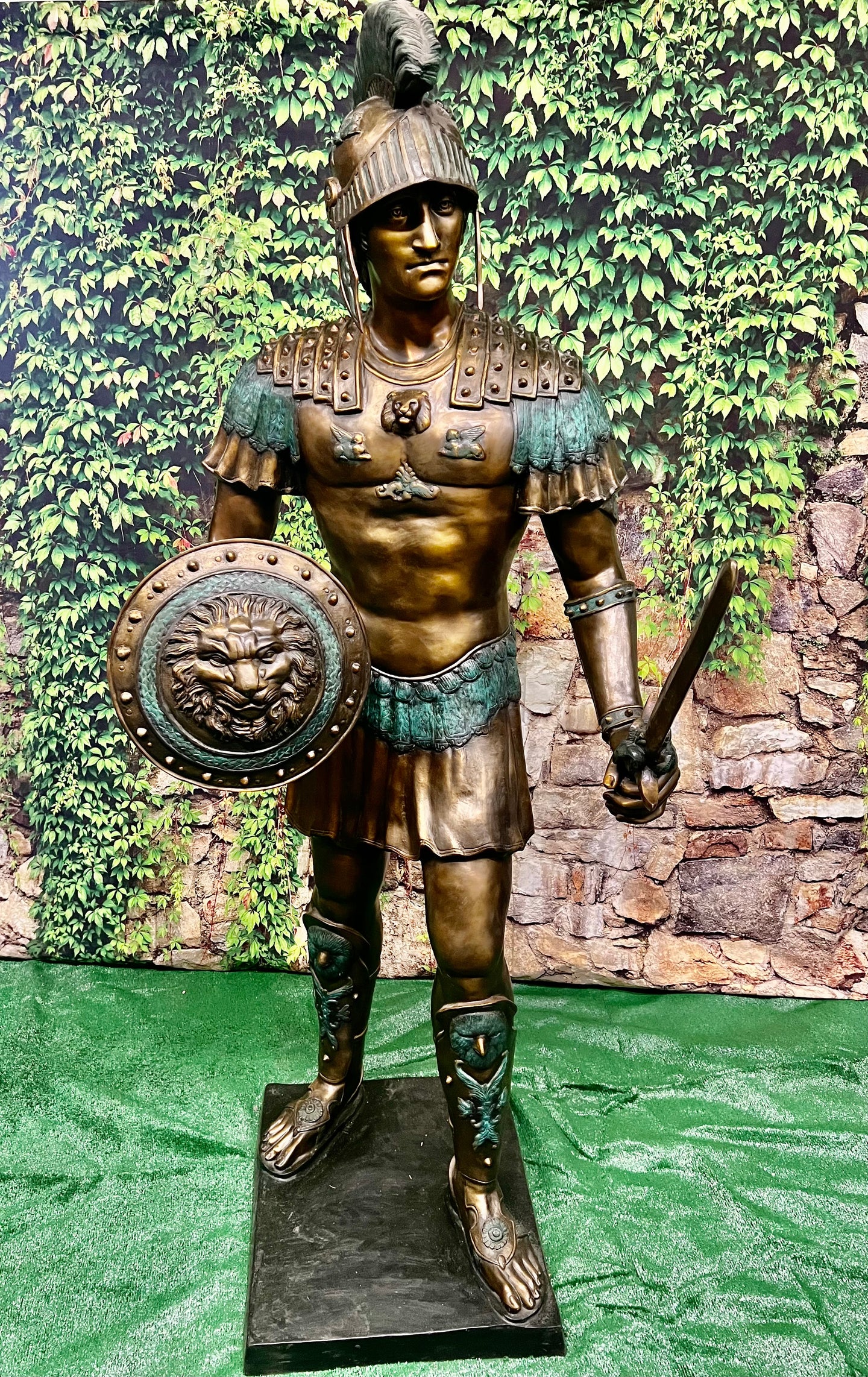Roman/Spartan Soldier Monumental Bronze Sculpture