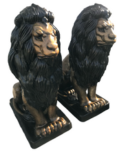 Load image into Gallery viewer, Seated Lions Bronze Sculptures
