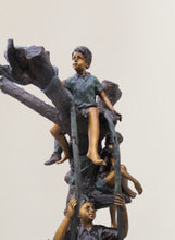 Load image into Gallery viewer, Five Children on Tree in Multicolor Patina

