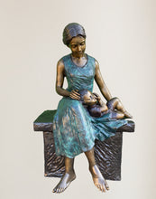 Load image into Gallery viewer, Mother with Baby on Bench
