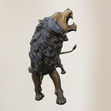 Load image into Gallery viewer, Monumental Savage Lion in Gold Patina
