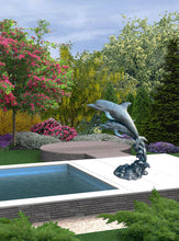 Load image into Gallery viewer, Two Dolphins Fountain Monumental
