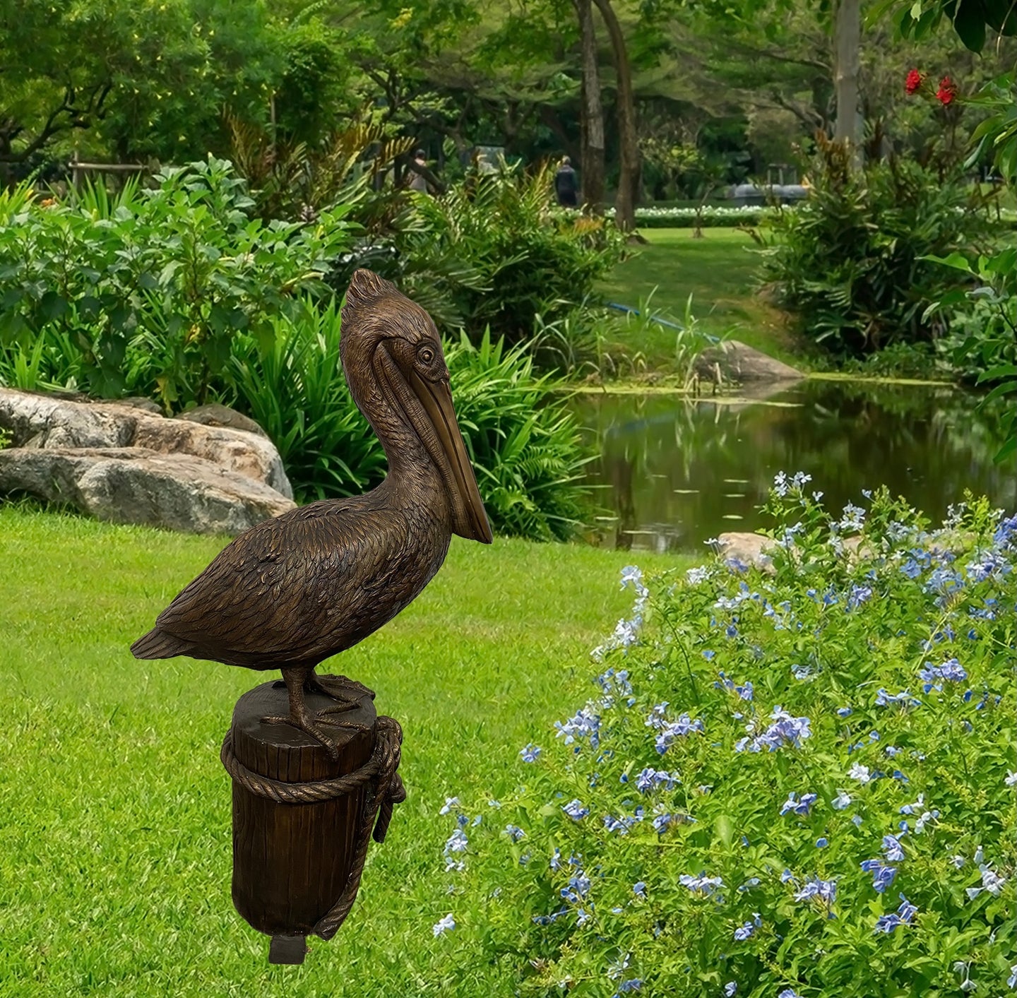 Pelican on Stump by Max Turner