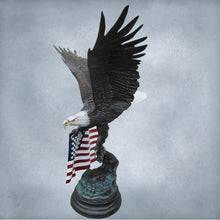 Load image into Gallery viewer, Monumental Moigniez Eagle with American Flag
